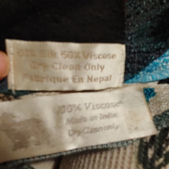 2 scarf bundle viscose and silk - Picture 8 of 8